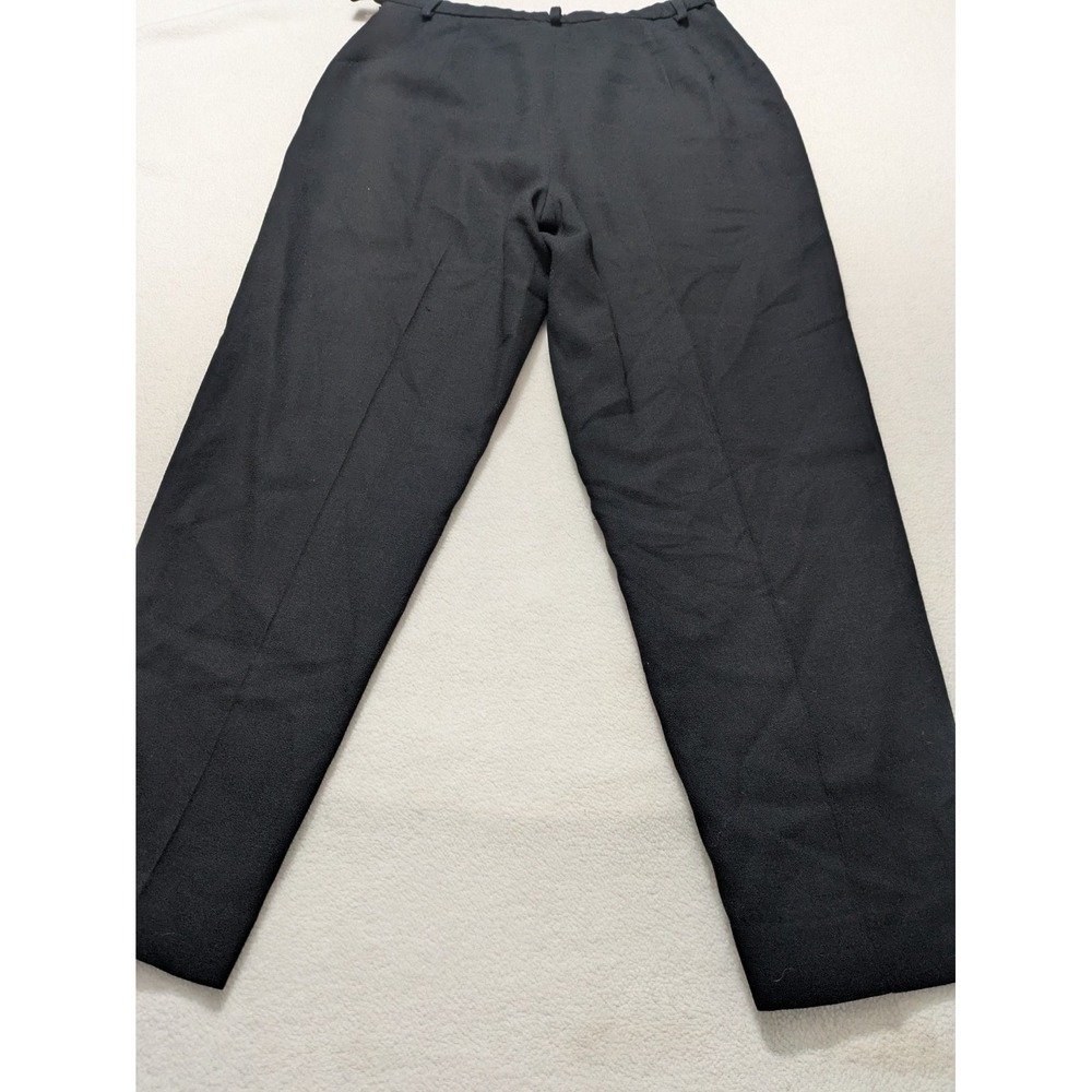 Pendleton 100% Virgin Wool Dress Pants Womens Petite 12 Black USA Made Trousers - Picture 9 of 13